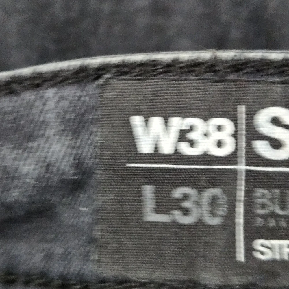 Buffalo David Bitton Men Jeans‎ 38X30 Black Denim Six-X Straight Stretch Logo
